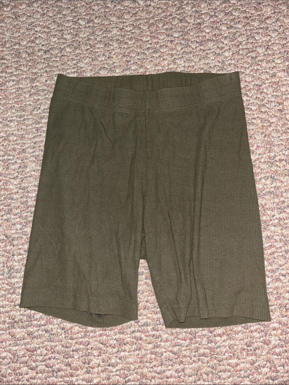 Old Navy Olive Green Ribbed Bike Shorts